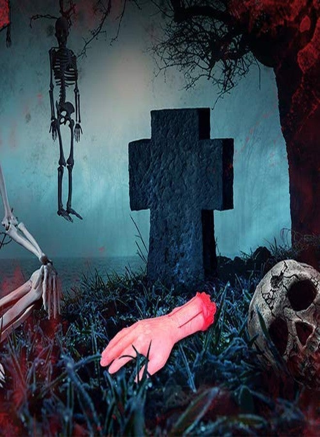 سايج سكوير يد مزيفة ملطخة بالدماء من سيج سكوير، مثالية للمقالب، دعائم حفلات الهالوين، ديكورات تنكرية (يد طويلة) - Image 2